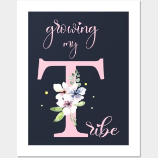 Growing my tribe pregnancy shirt Posters and Art